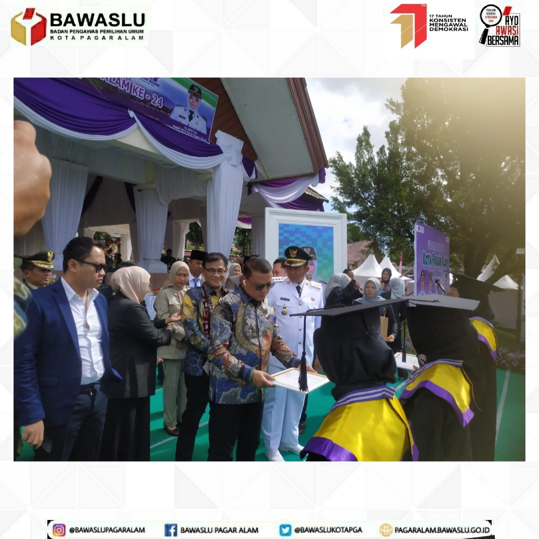 Ketua Bawaslu Kota Pagar Alam hadiri undangan Hari jadi Kota Pagar Alam ke 24