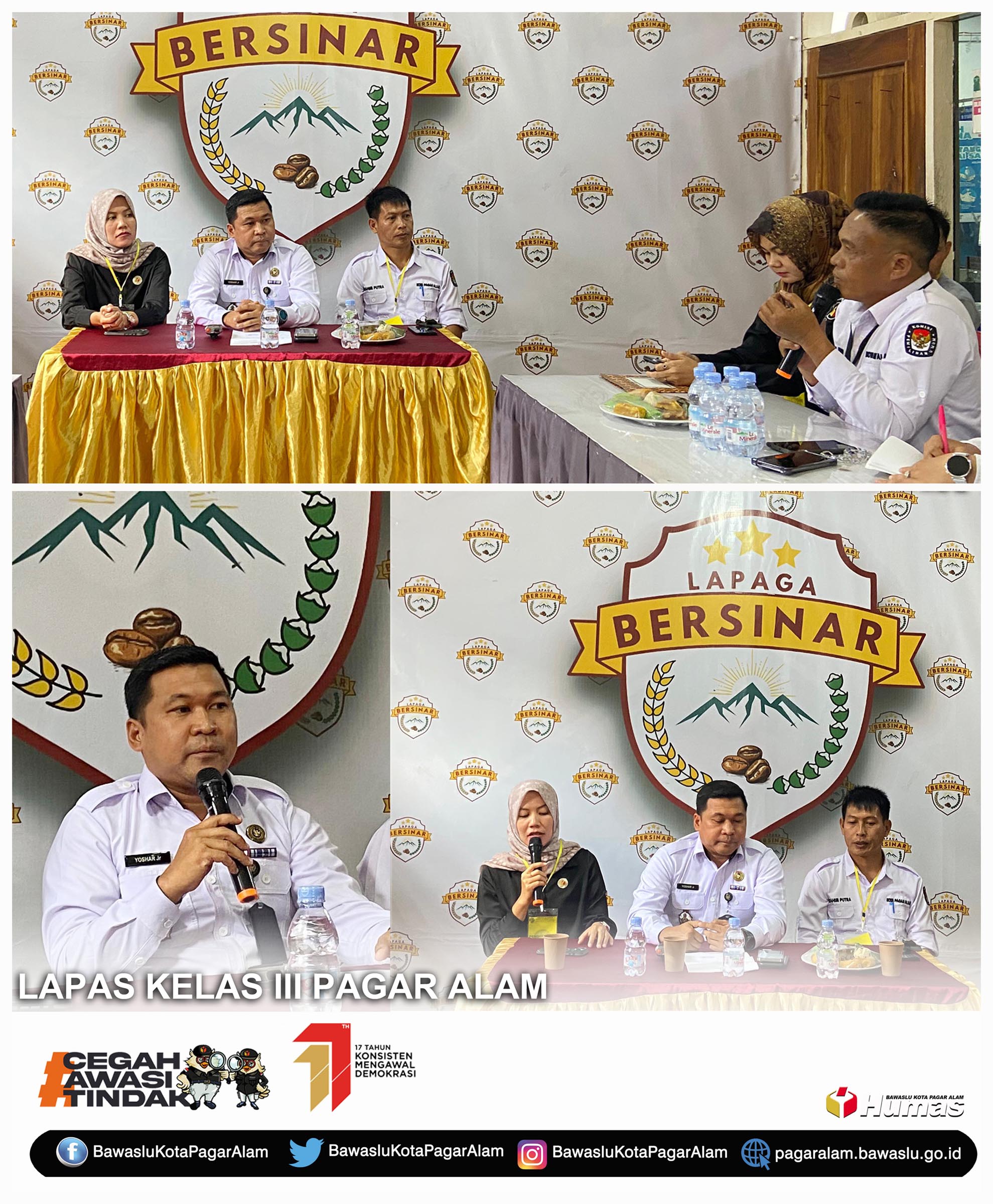  Pendampingan audensi KPU dengan lapas kelas III Kota Pagar Alam.