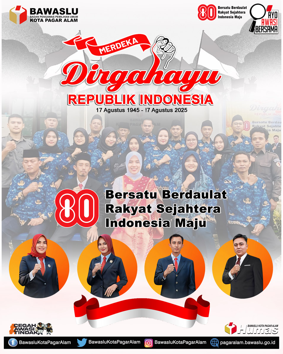 DIRGAHAYU KE-80 REPUBLIK INDONESIA 17 AGUSTUS 1945 - 17 AGUSTUS 2025