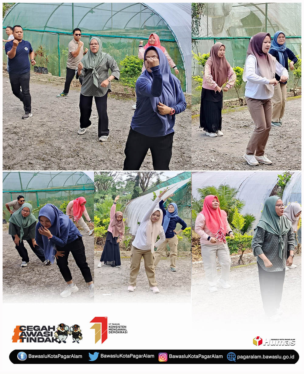Jum'at, 08 Agustus 2025, Senam sehat, seluruh jajaran sekretariat Bawaslu Kota Pagar Alam.