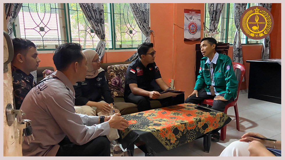 Staf pelaksana Bawaslu Kota Pagar Alam lakukan silahturahmi ke Kwarcab Pramuka Kota Pagar Alam terkait pembentukan Saka Adhyasta