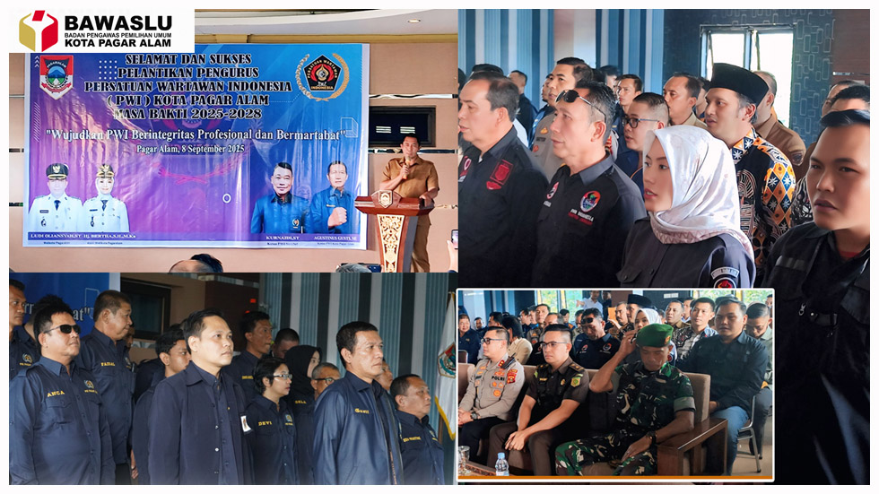 Pelantikan pengurus Persatuan Wartawan Indonesia (PWI) Kota Pagar Alam