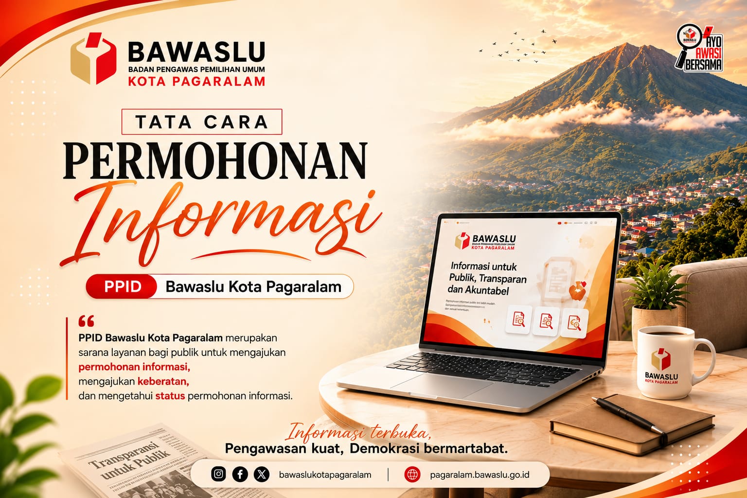 PPID Bawaslu Kota Pagaralam Sosialisasikan Tata Cara Pengajuan Keberatan atas Permohonan Informasi Publik