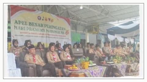 Semarak Hari Pramuka ke-65, Ketua Bawaslu Kota Pagar Alam Hadiri Apel Besar