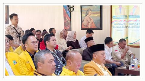 Perkuat Komunikasi Kelembagaan, Ketua Bawaslu Pagar Alam Hadiri Musda VI Partai Golkar